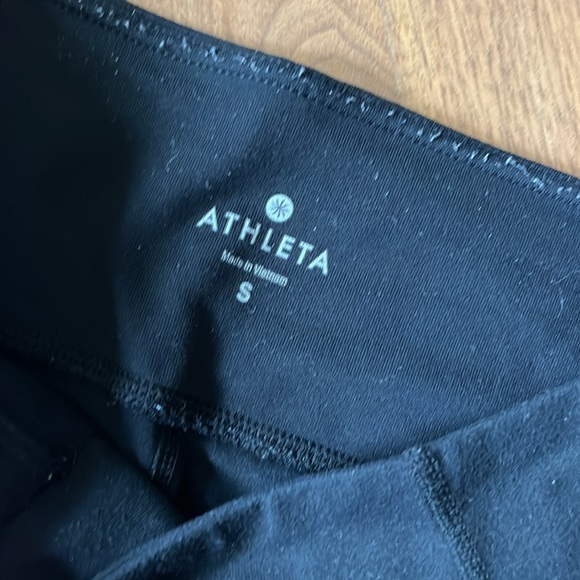 Athleta ballet style black leggings with ribbon design on calves small🖤🩰🎀 - Picture 4 of 7